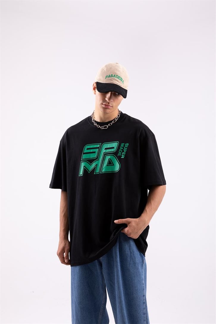 Spmd Baskılı Oversize Tshirt