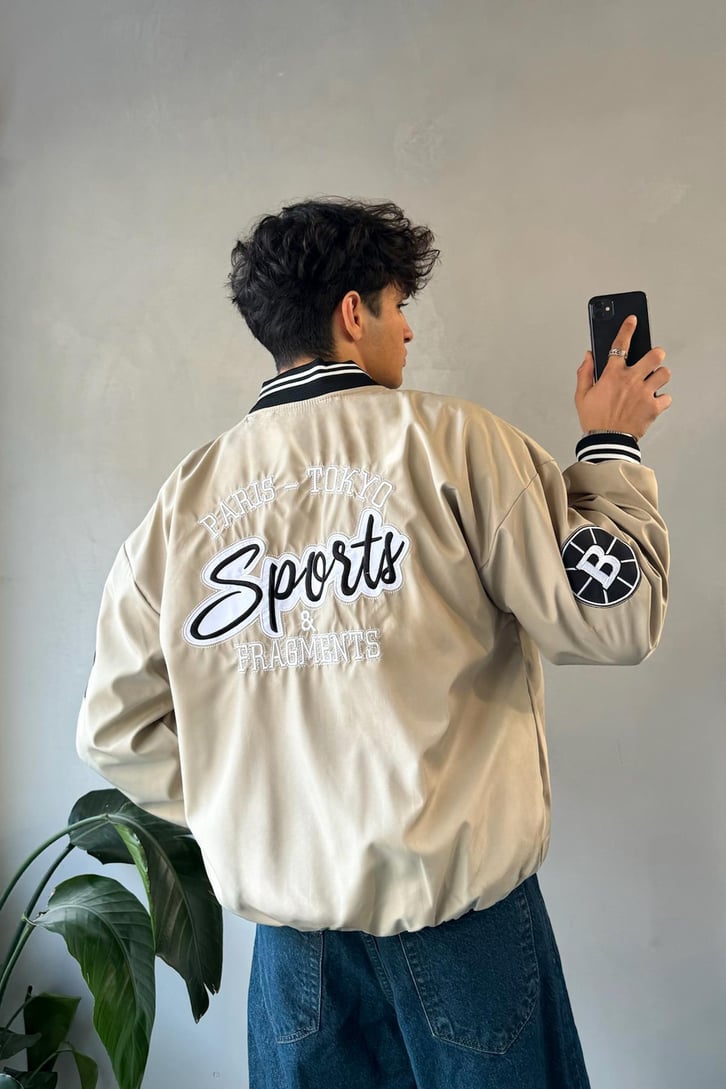 Sport Compeiltion Nakışlı Kolej Ceket