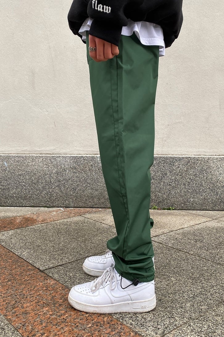 Sports Club Oversize Paraşüt Kumaş Khaki Losse Fit Pants