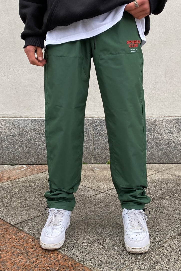 Sports Club Oversize Paraşüt Kumaş Khaki Losse Fit Pants
