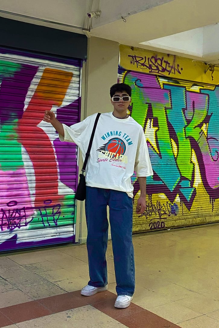 Sports Club Oversize Printed Tshirt