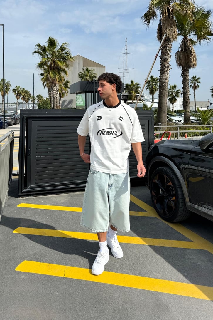 Sports Official Baskılı Oversize Tişört