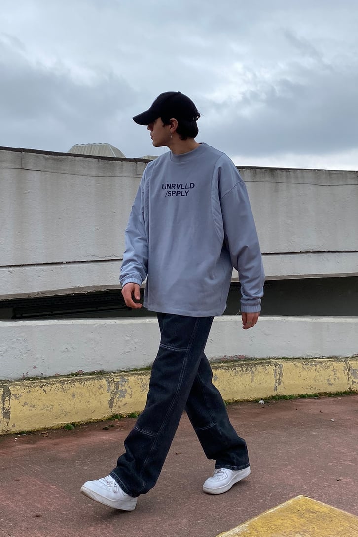 SPPLY Overisize Gray Sweatshirt