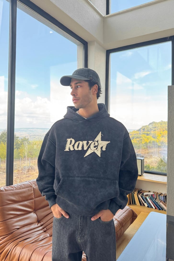 Stars Nakışlı Hoodie
