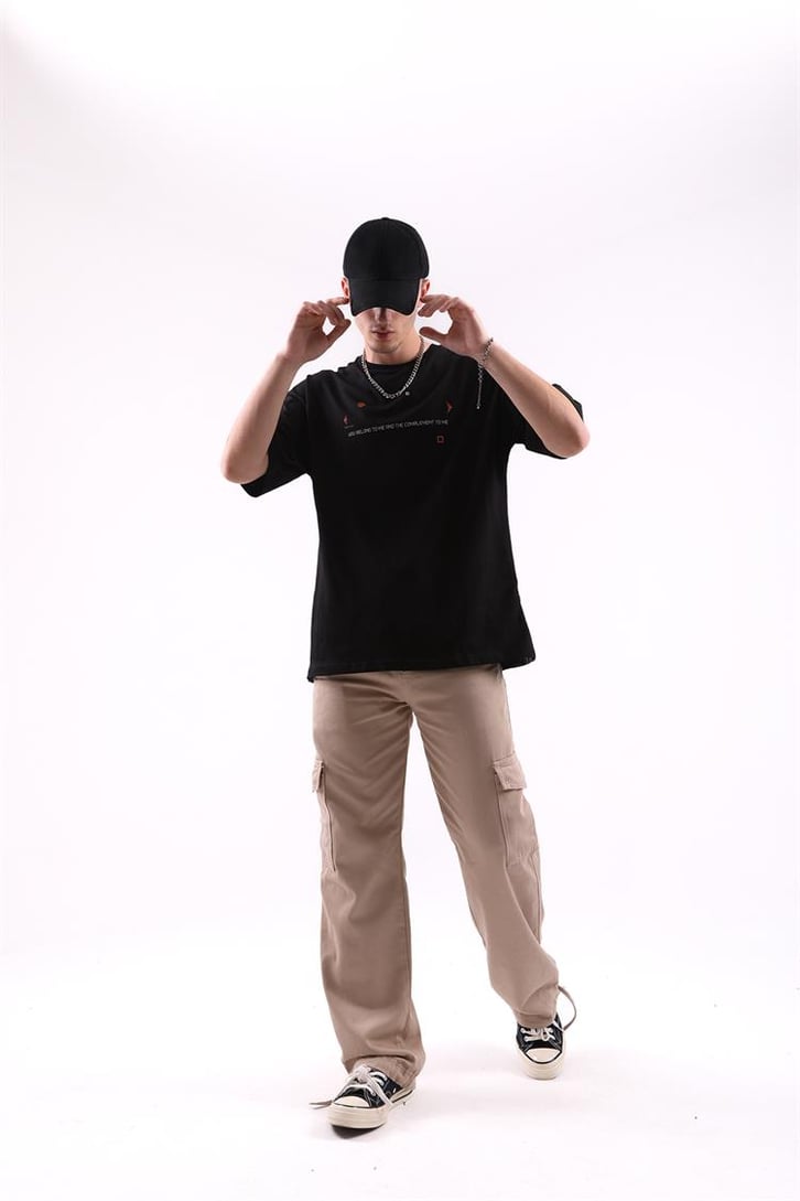 Statue Sırt Baskılı Oversize Tshirt