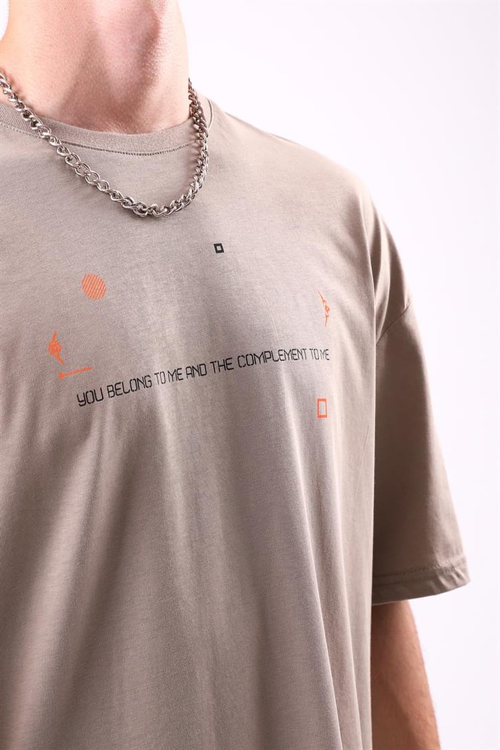 Statue Sırt Baskılı Oversize Tshirt