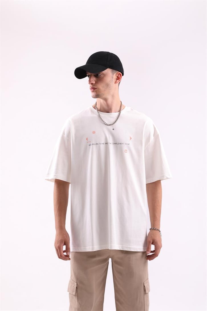 Statue Sırt Baskılı Oversize Tshirt
