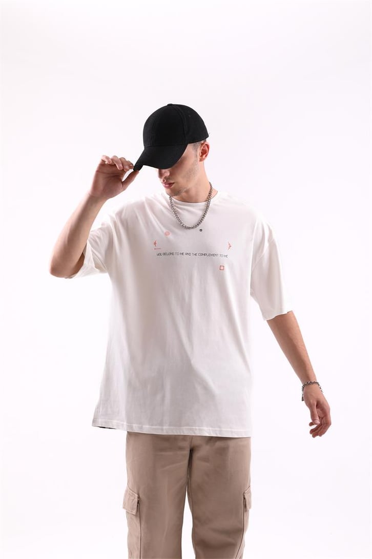 Statue Sırt Baskılı Oversize Tshirt