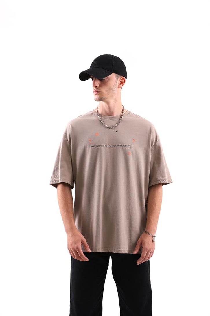 Statue Sırt Baskılı Oversize Tshirt