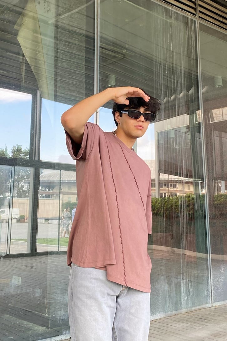 Stitch Details Oversize Tshirt