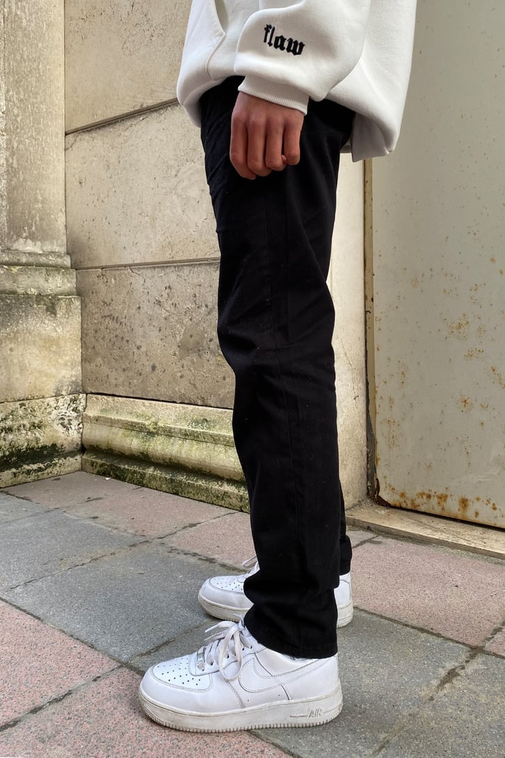 Straight Fit Siyah Skate Pant