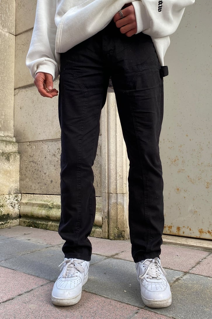 Straight Fit Siyah Skate Pant