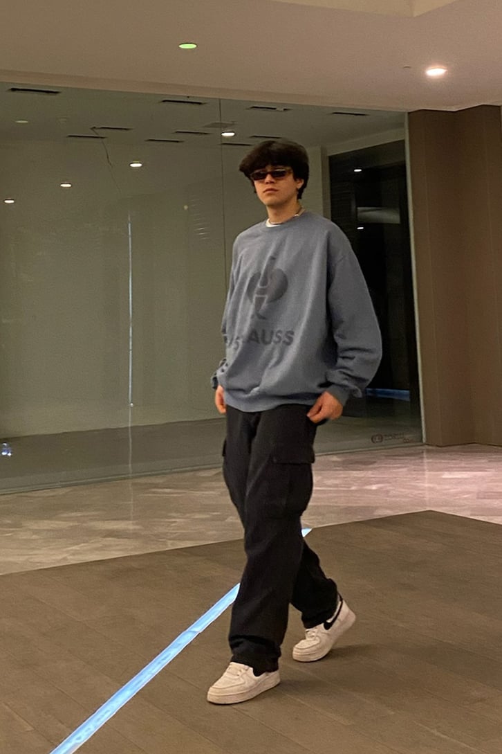 Strauss Printed Füme Sweatshirt