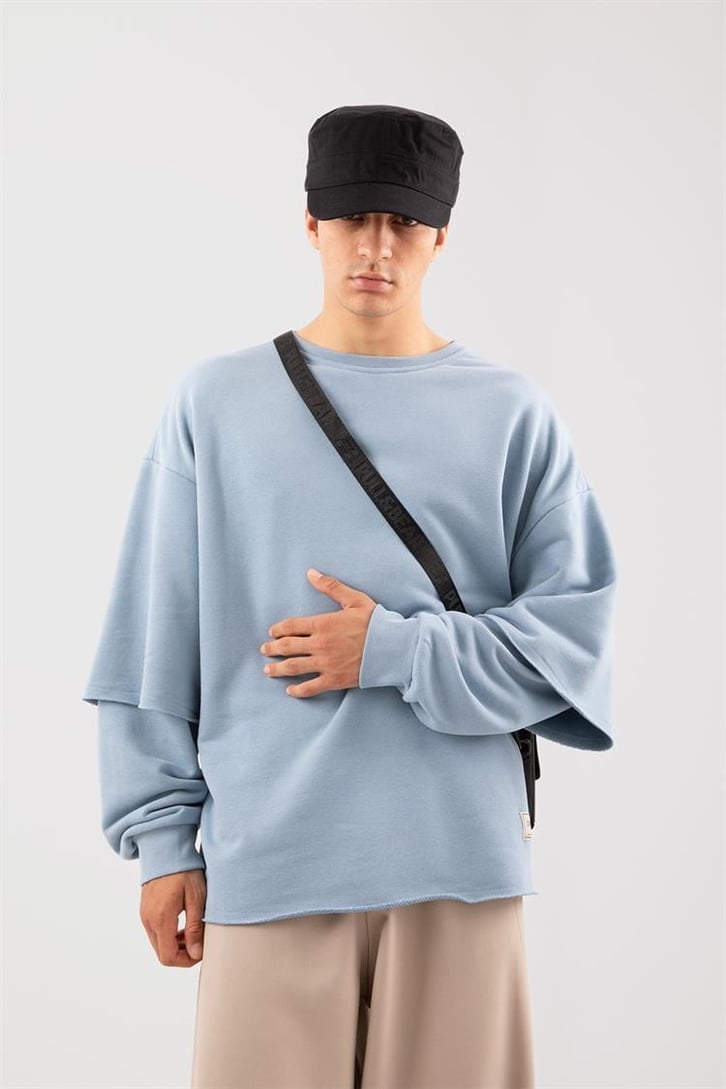 Street Açık Mavi Long Sleeve Sweatshirt