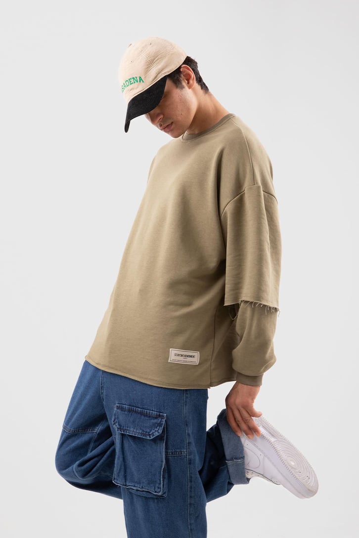 Street Haki Long Sleeve Sweatshirt