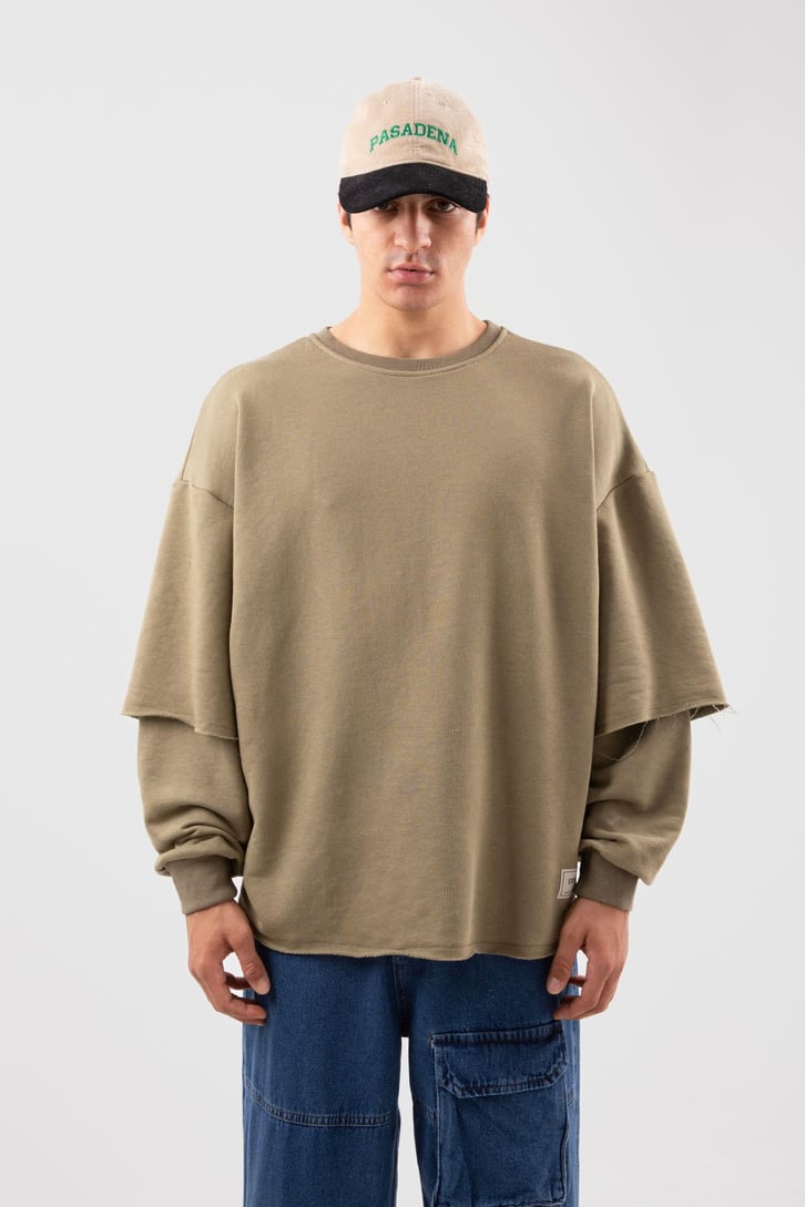 Street Haki Long Sleeve Sweatshirt