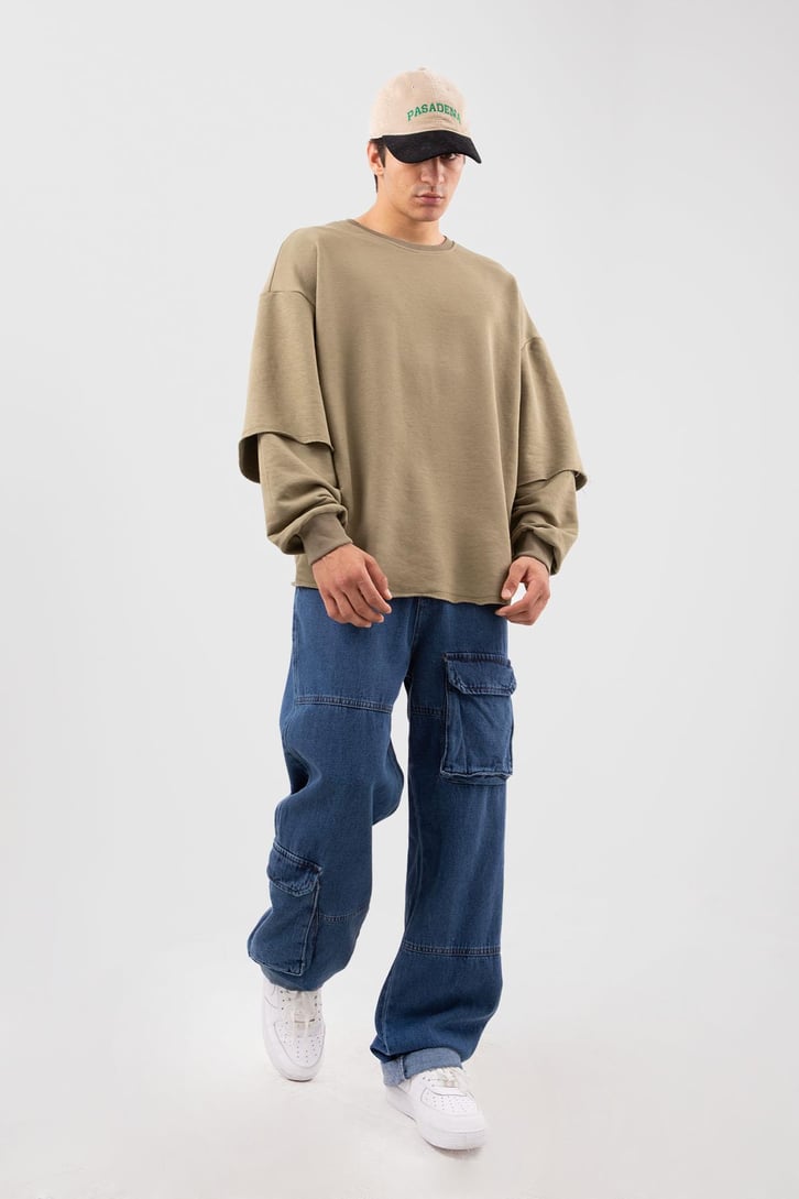 Street Haki Long Sleeve Sweatshirt