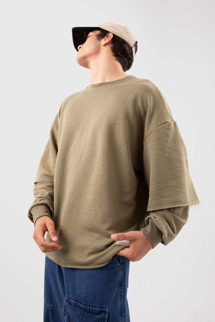 Street Haki Long Sleeve Sweatshirt