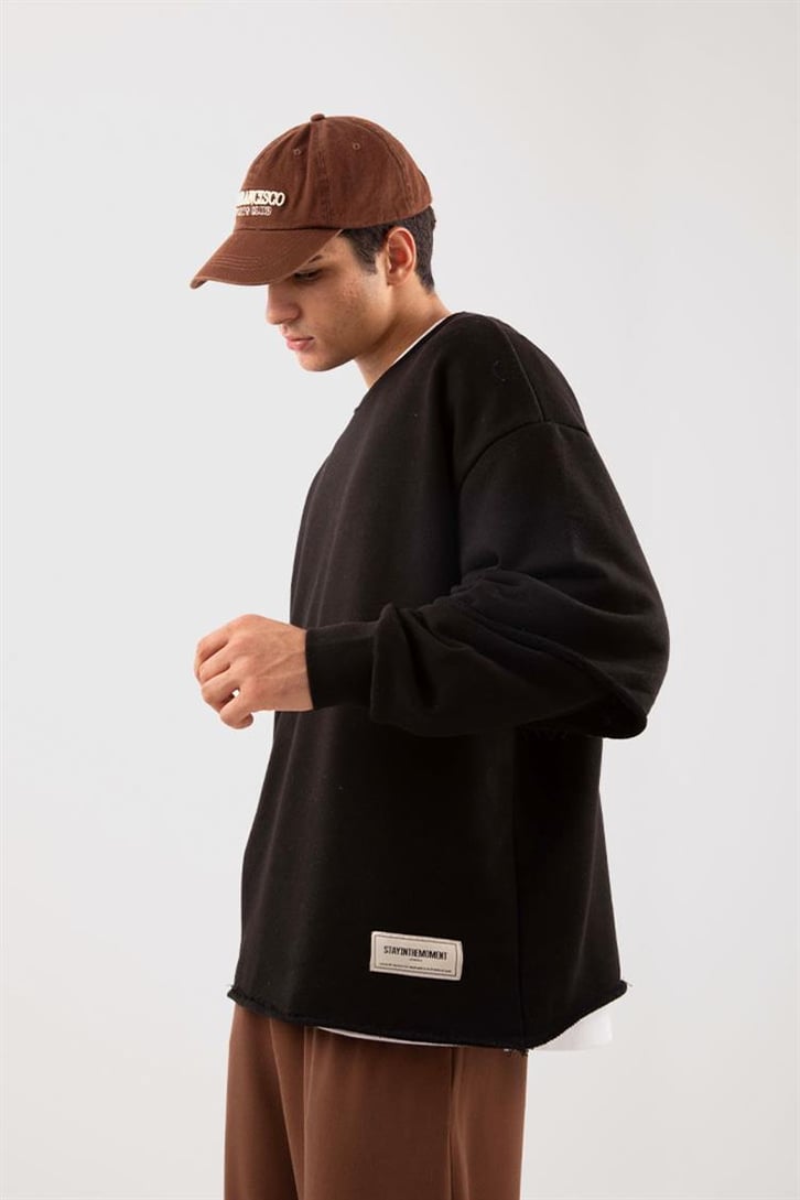 Street Siyah Long Sleeve Sweatshirt