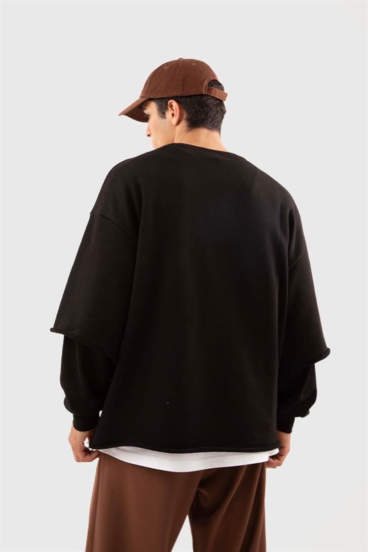 Street Siyah Long Sleeve Sweatshirt