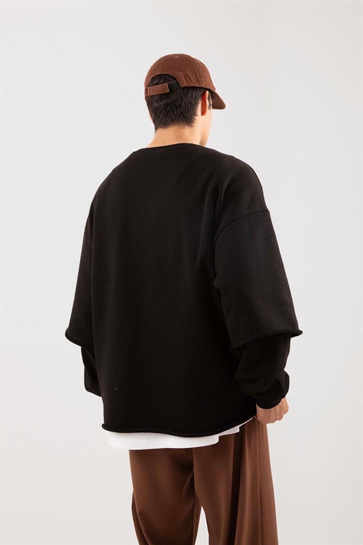 Street Siyah Long Sleeve Sweatshirt
