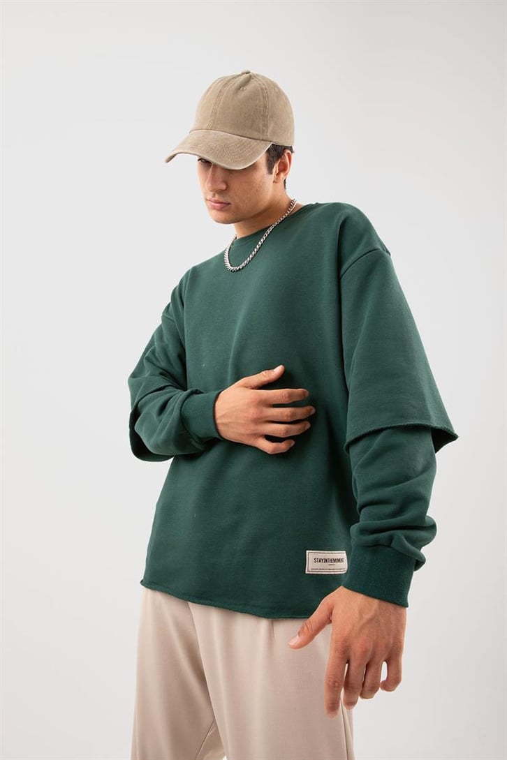 Street Yeşil Long Sleeve Sweatshirt