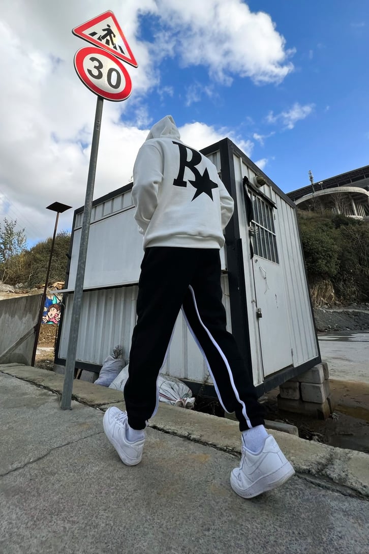 Striped Siyah Jogger Fit Eşofman Altı