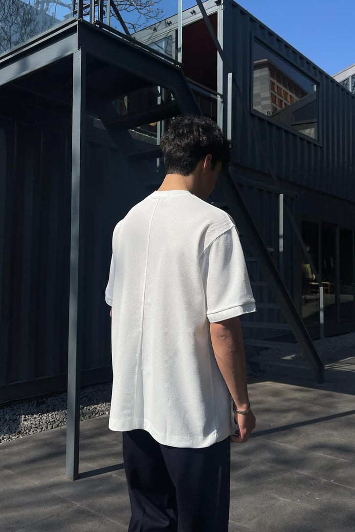 Struggle Manager Nakışlı Beyaz Oversize Tişört
