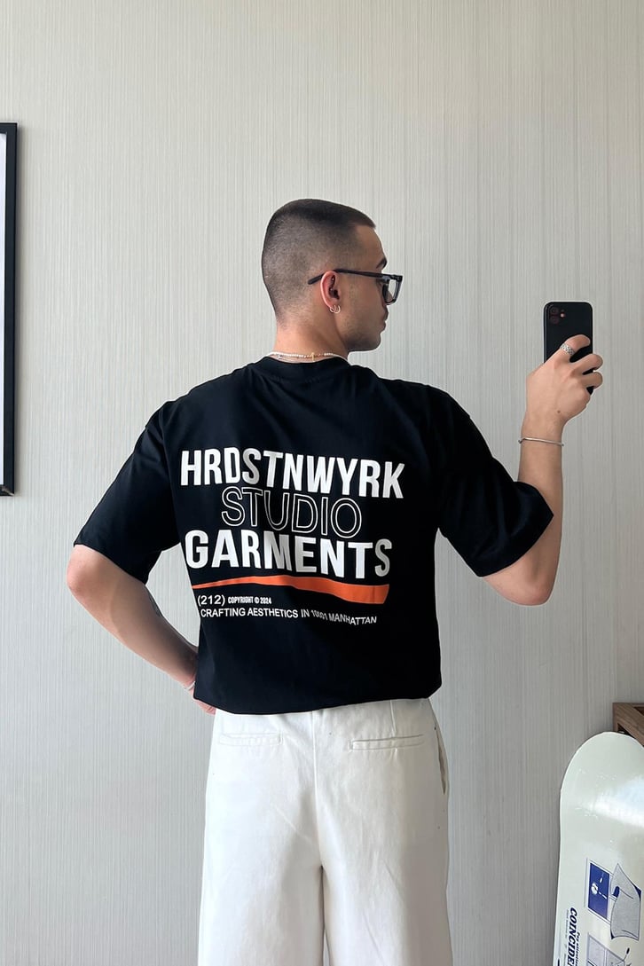 Studio Garments Baskılı Oversize Tişört