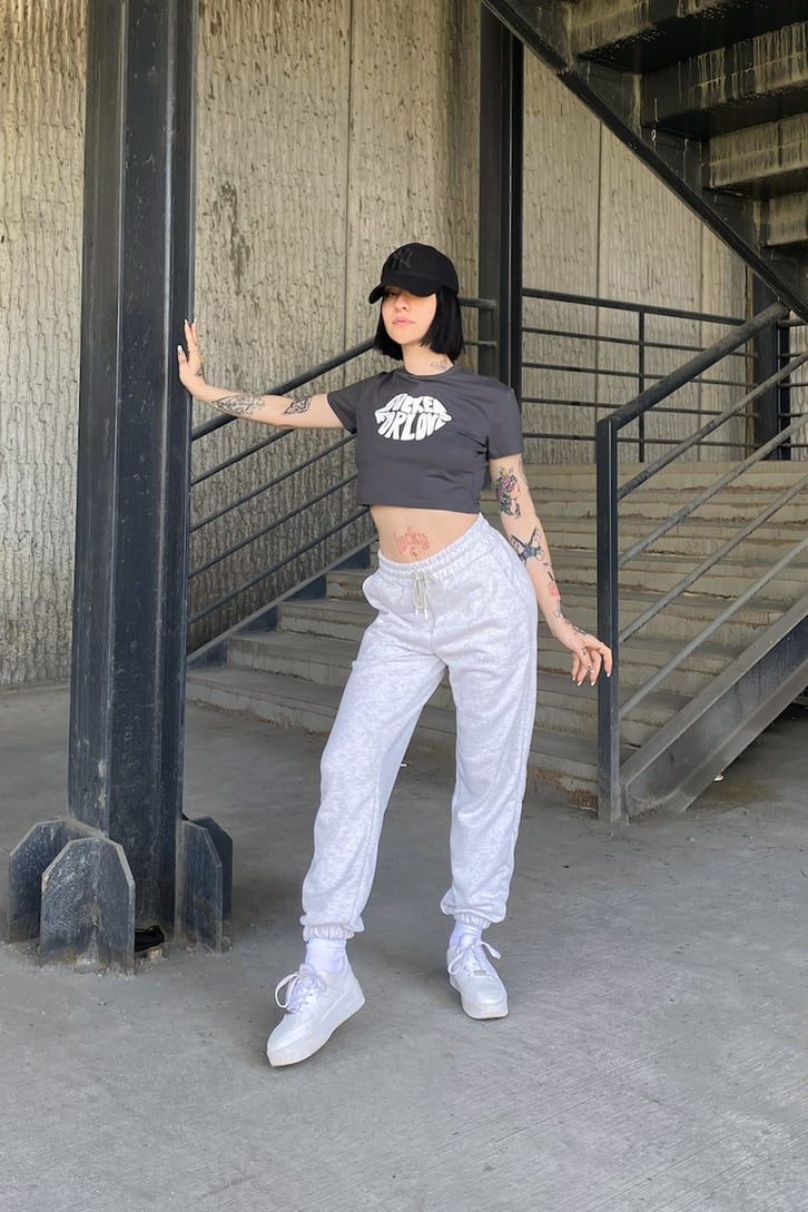 Sucked For Love Baskılı Crop Tshirt
