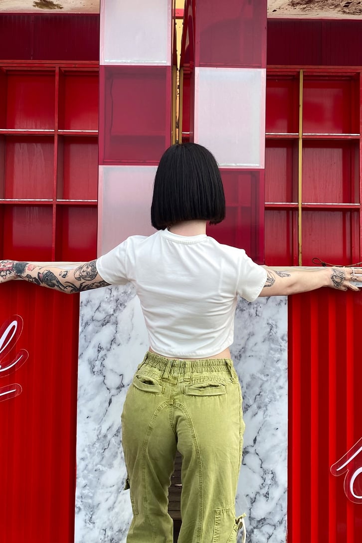 Sucked For Love Baskılı Crop Tshirt