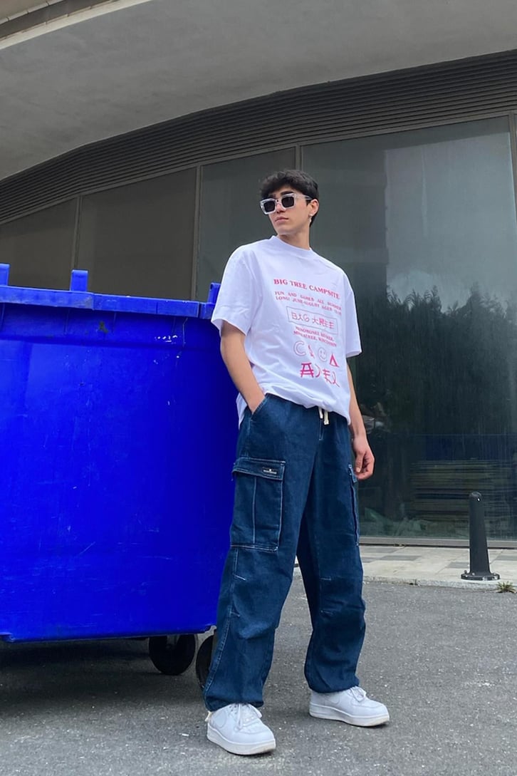 Summer Camp Oversize Beyaz Tshirt