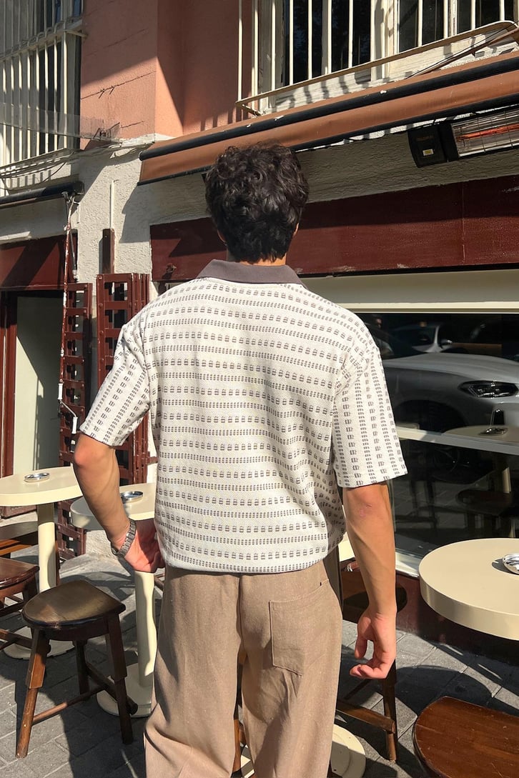 Summer Wind Örme Polo Yaka Tişört