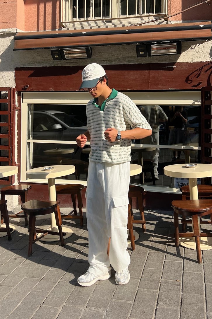Summer Wind Örme Polo Yaka Tişört