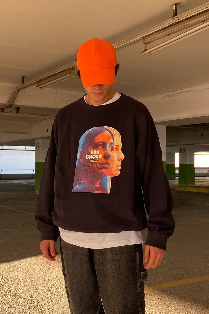 SUN CHOKE BASKILI OVERISZE SWEATSHIRT