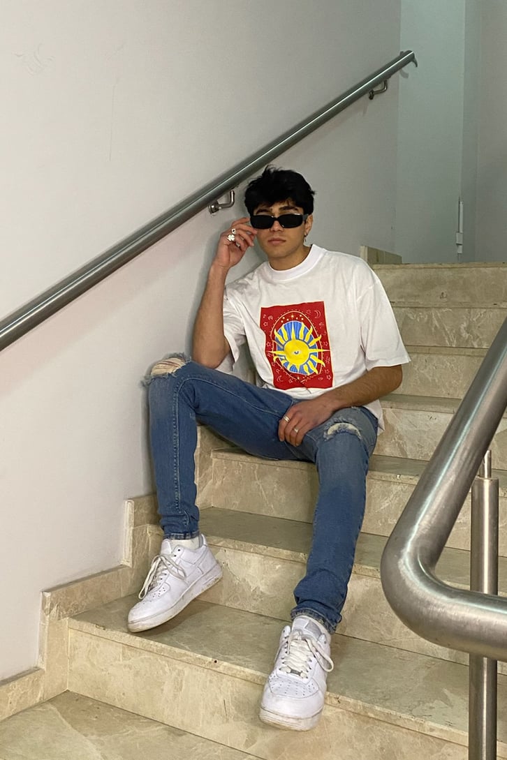 Sun of Eye Oversize Printed Tshirt
