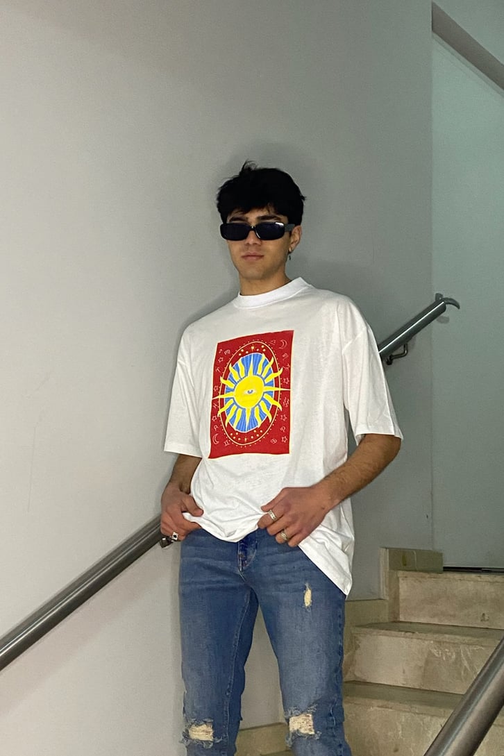 Sun of Eye Oversize Printed Tshirt