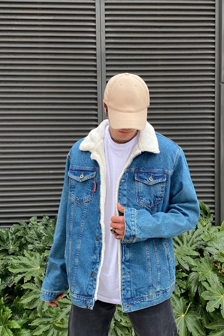 SUNİ YÜNLÜ OVERSIZE PREMIUM KOT CEKET