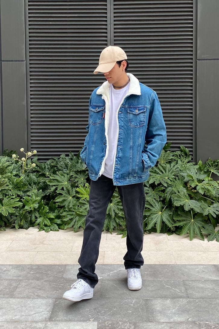 SUNİ YÜNLÜ OVERSIZE PREMIUM KOT CEKET