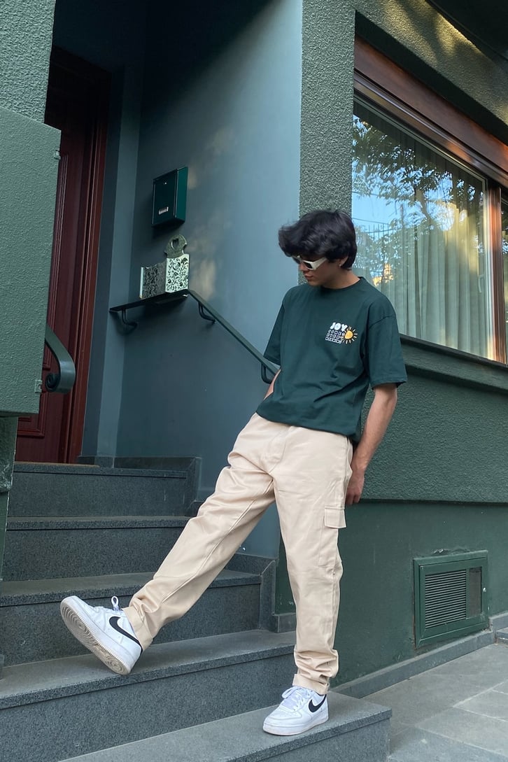 Sun&Joy Baskılı Beyaz Oversize Tshirt