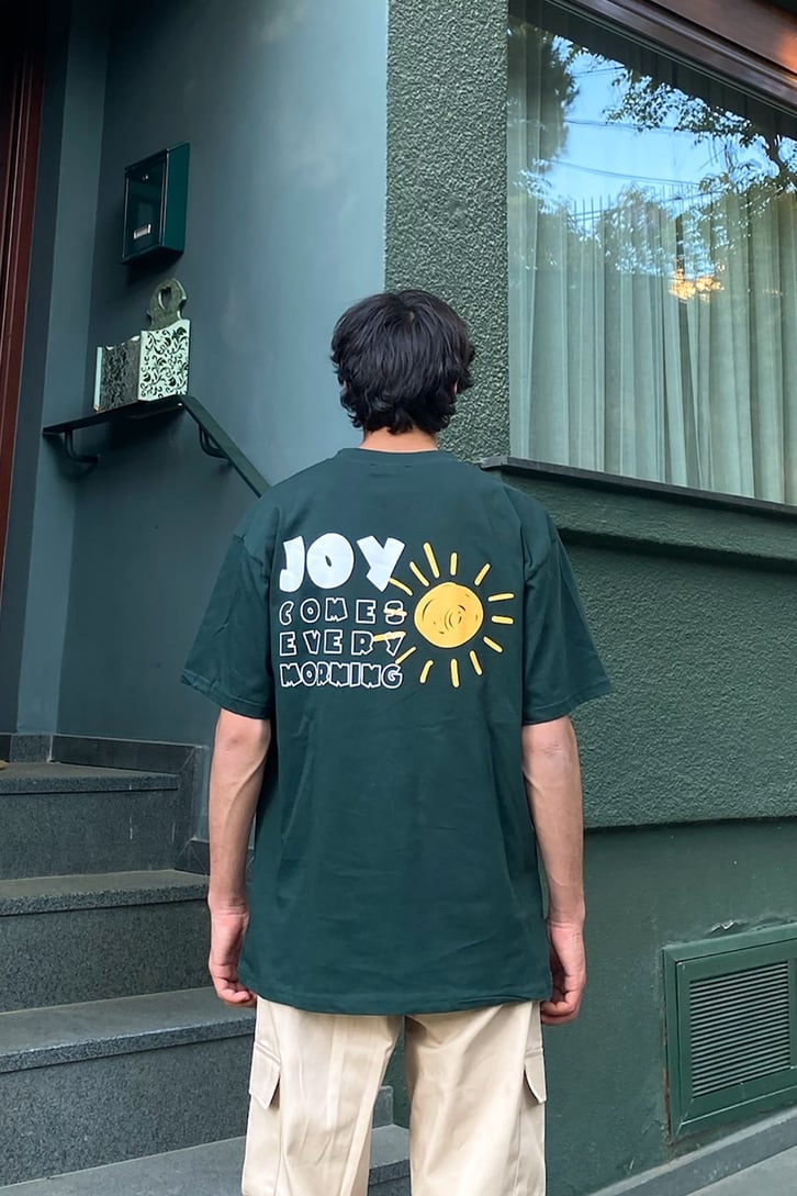 Sun&Joy Baskılı Beyaz Oversize Tshirt
