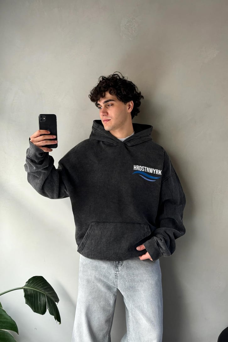 Sunny Writing Baskılı Oversize Hoodie