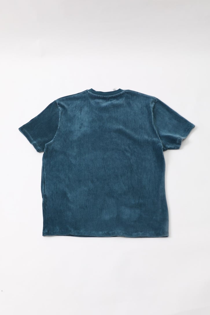 Sunrise Club Nakışlı Mavi Kadife Tshirt