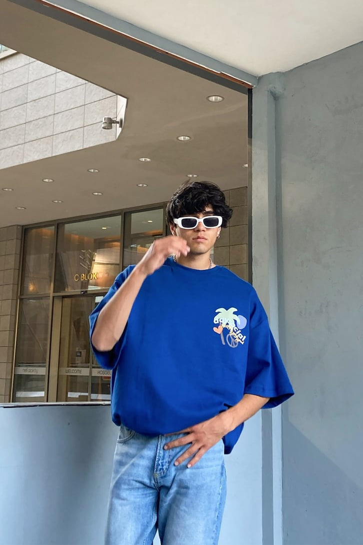 Sunshine Sırt Baskılı Oversize Tshirt