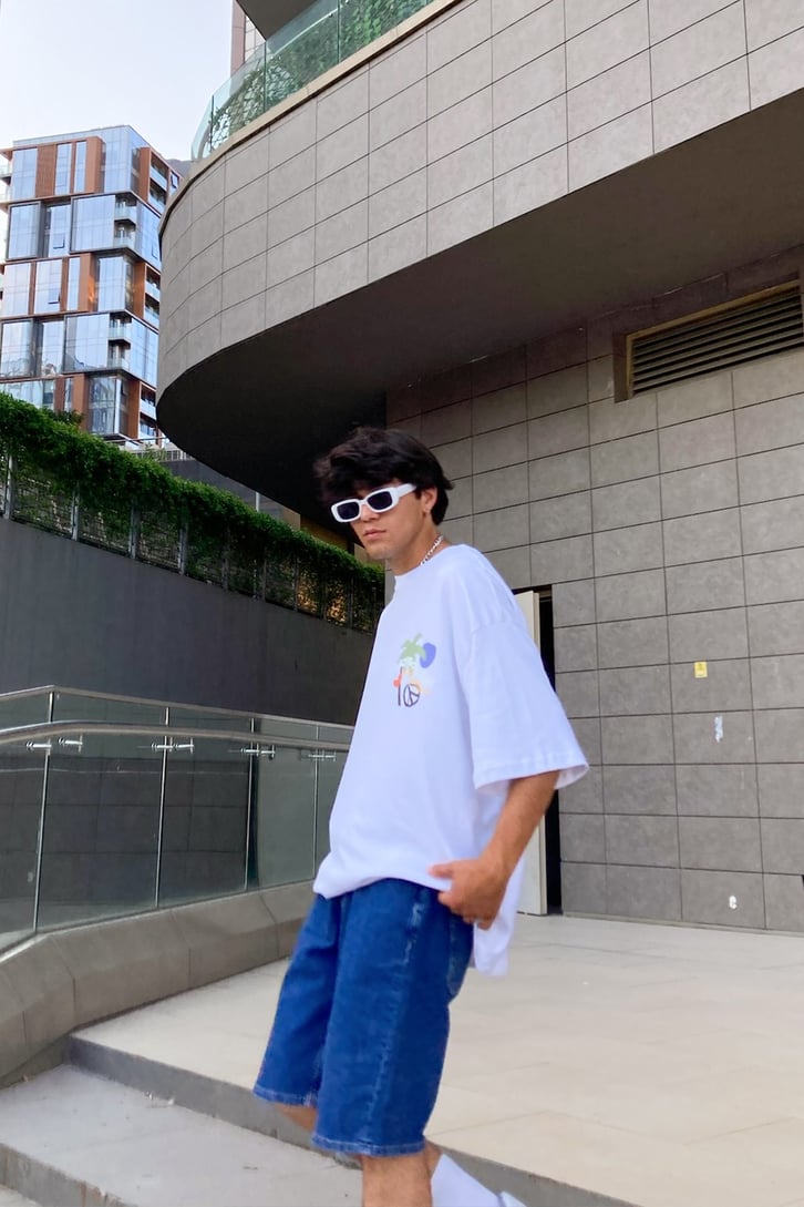 Sunshine Sırt Baskılı Oversize Tshirt