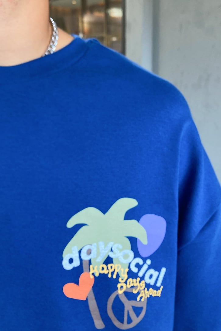 Sunshine Sırt Baskılı Oversize Tshirt