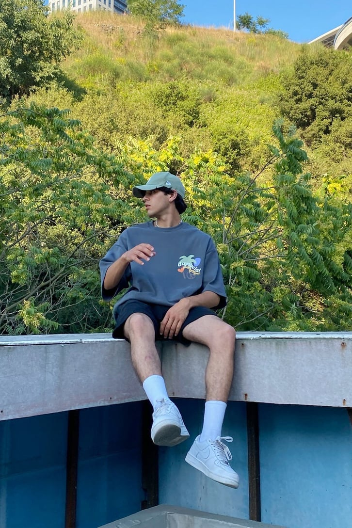 Sunshine Sırt Baskılı Oversize Tshirt