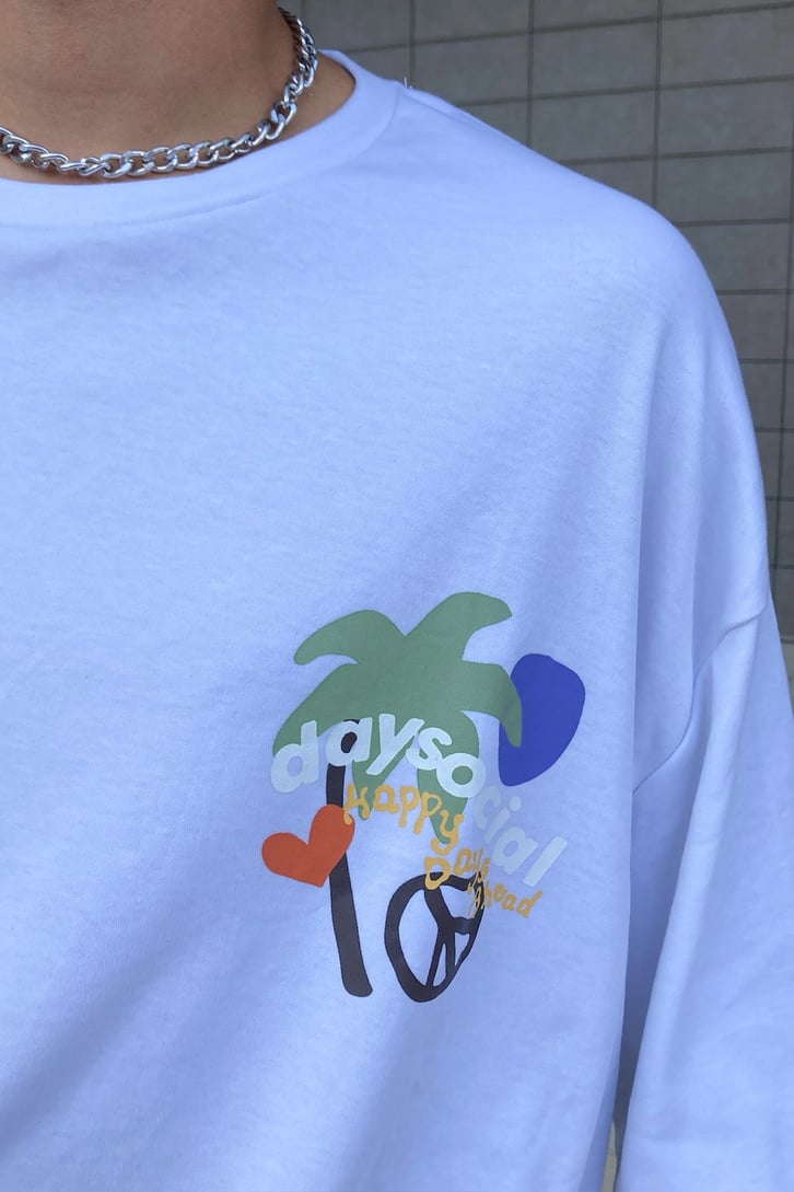 Sunshine Sırt Baskılı Oversize Tshirt
