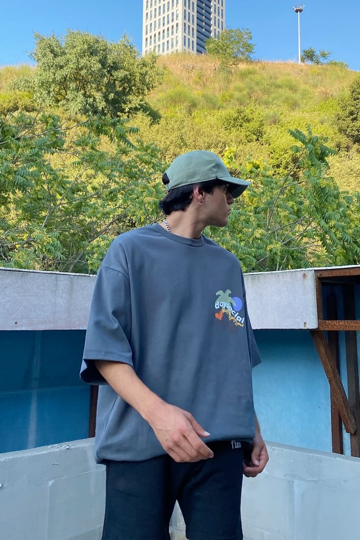 Sunshine Sırt Baskılı Oversize Tshirt