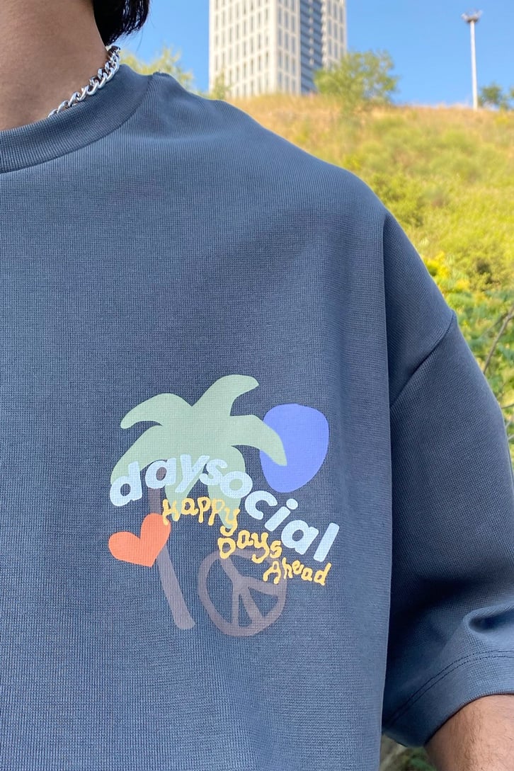 Sunshine Sırt Baskılı Oversize Tshirt